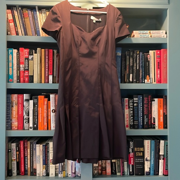 Oscar de le Renta cotton/silk Black dress, 8 - Picture 1 of 4